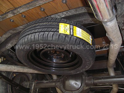 1952 Chevy truck spare wheel. After.